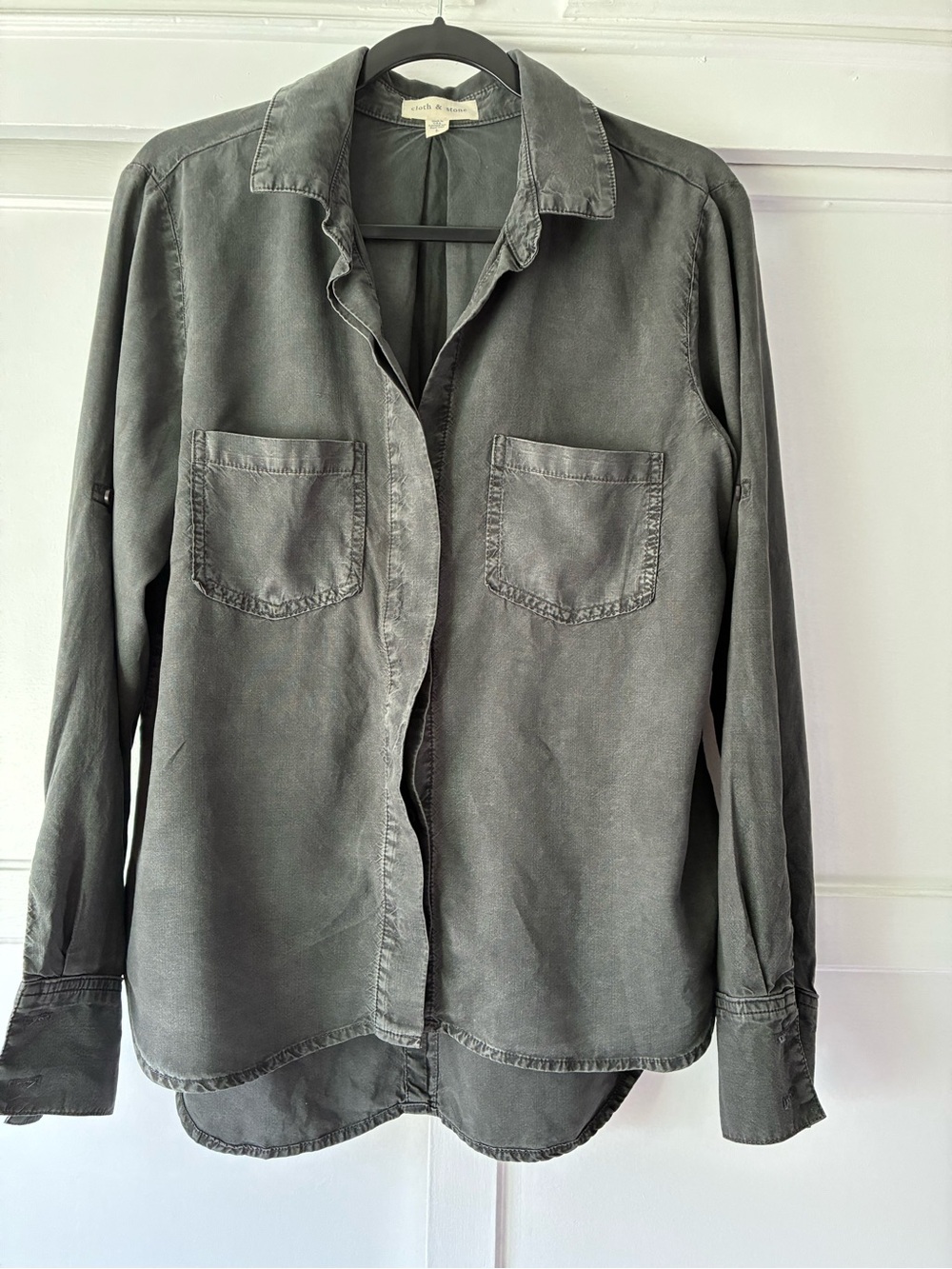 cloth & stone dark gray Button-Up Shirt